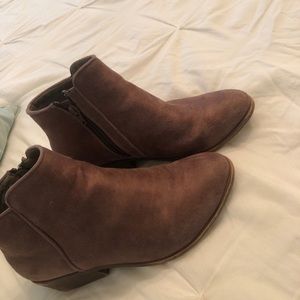 Tan Suede Booties